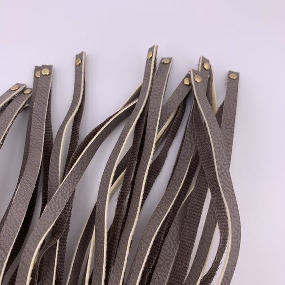 NWT BCBG Paris Taupe Fringe Foldover Crossbody Bag - Picture 6 of 15